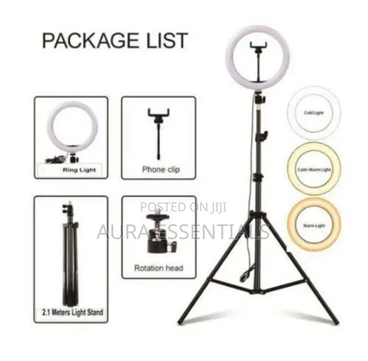 Beauty Live LED Ring Light With Tripod 10inch