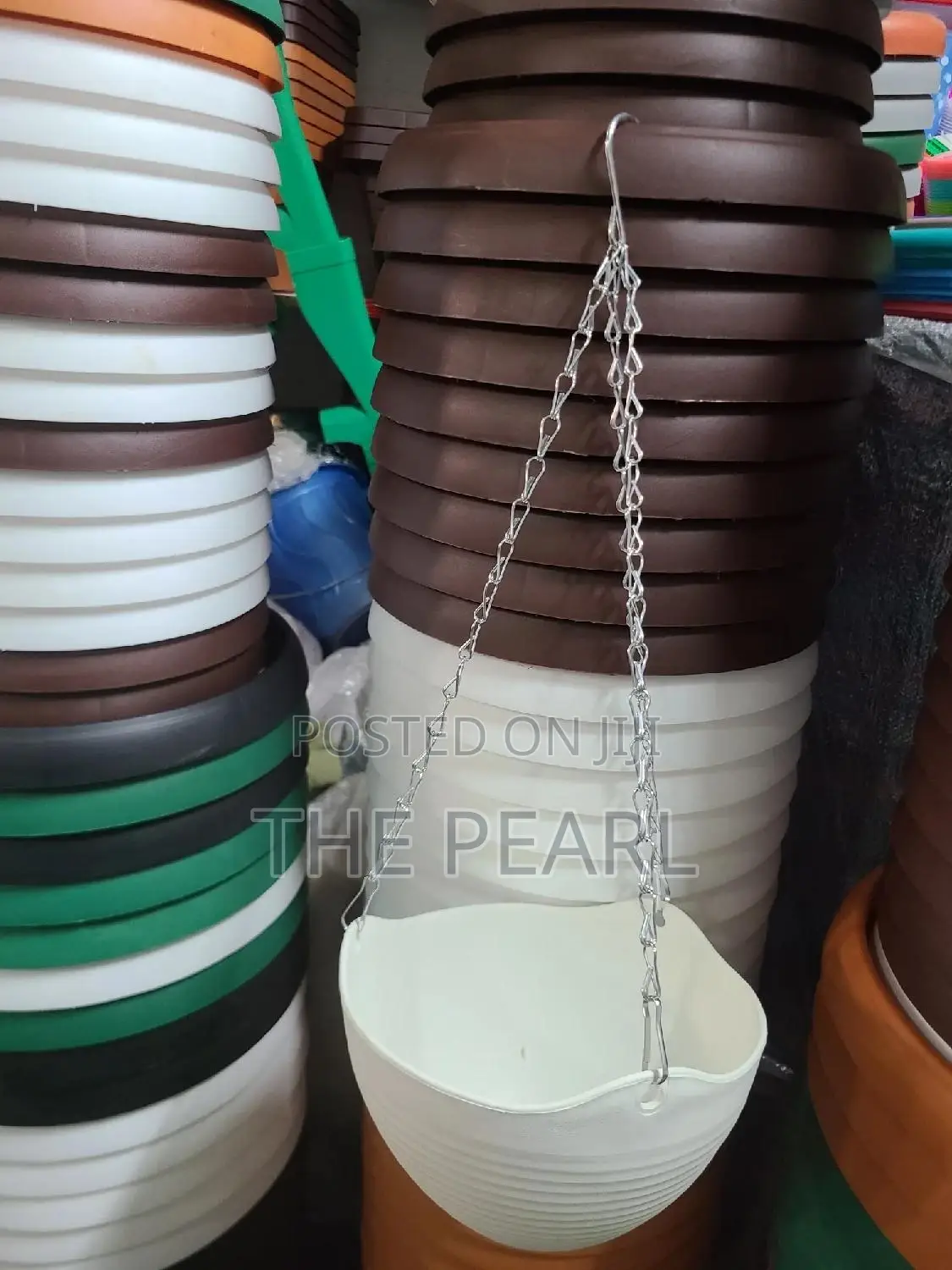 Plastic Chained Flower Pot