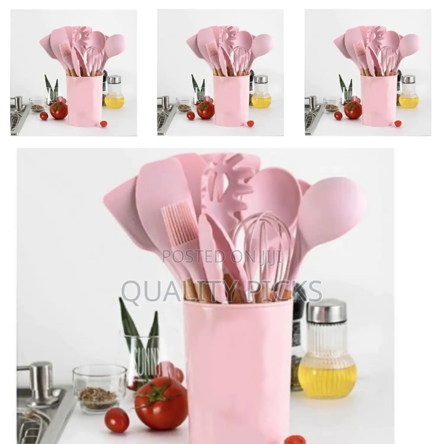 Wooden Hand Silicone Utensils