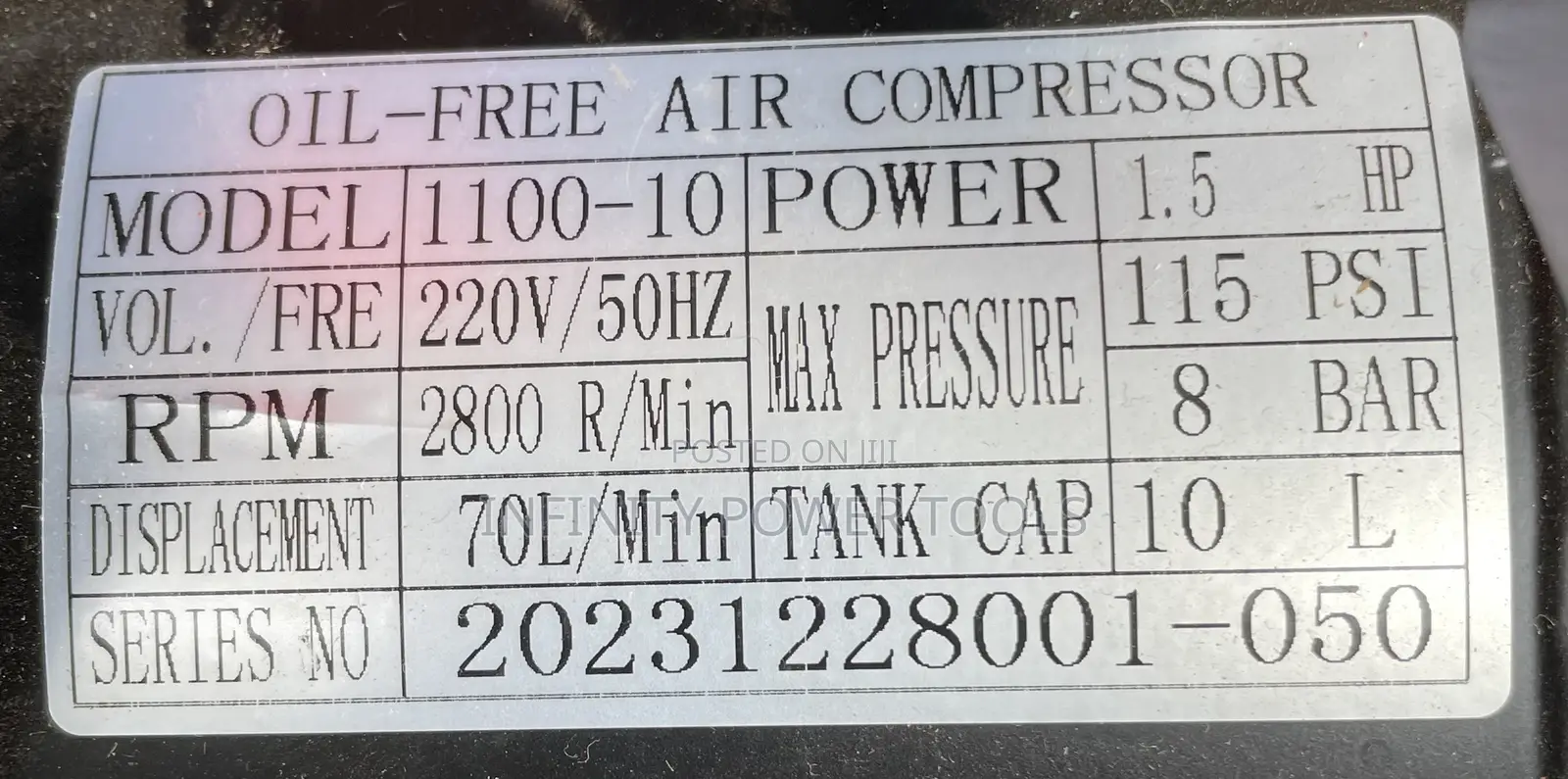 Air Compressor 10l(Silent)