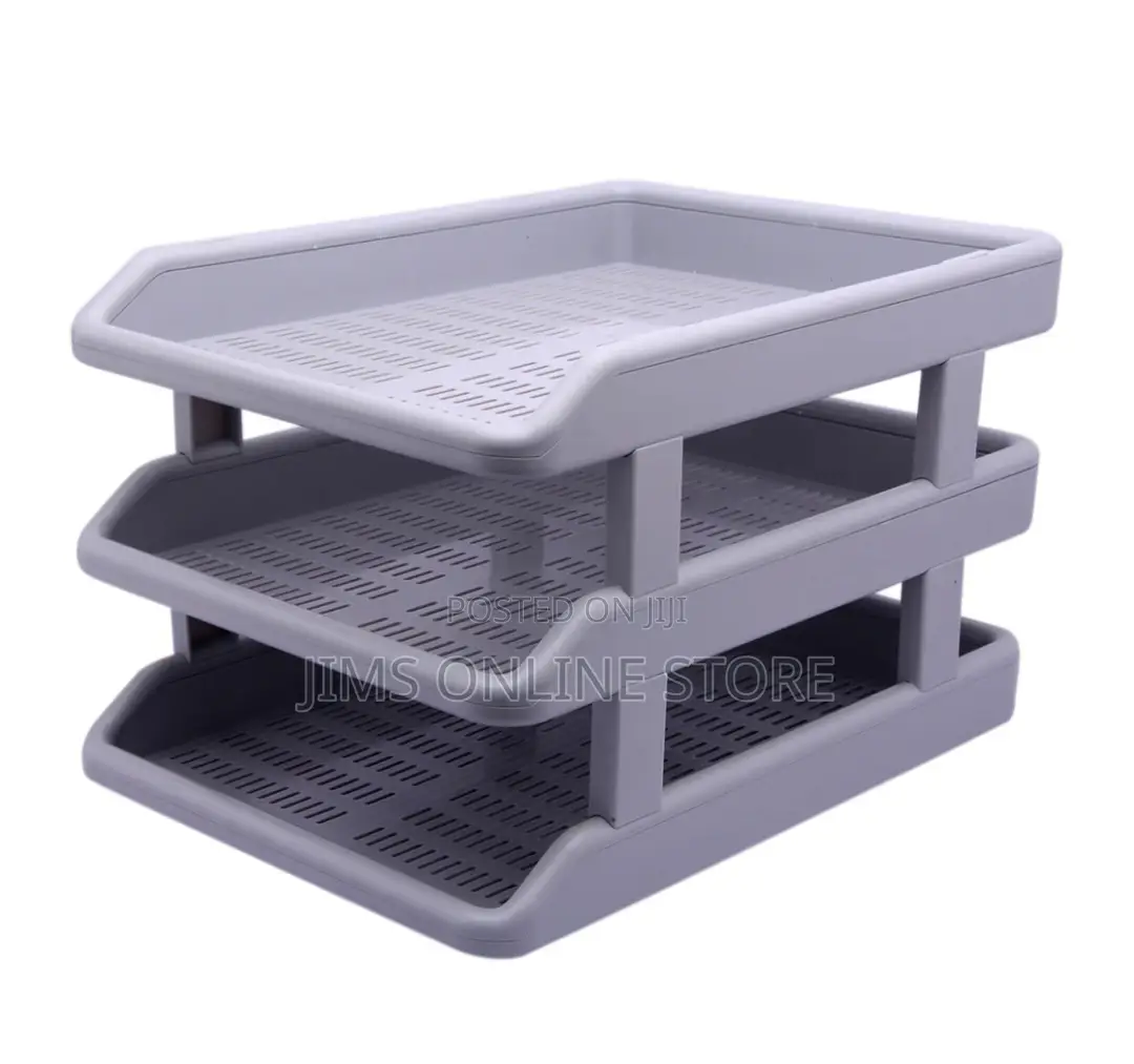 Deluxe File / Document Tray 1739/S, Set Of 3, Plastic