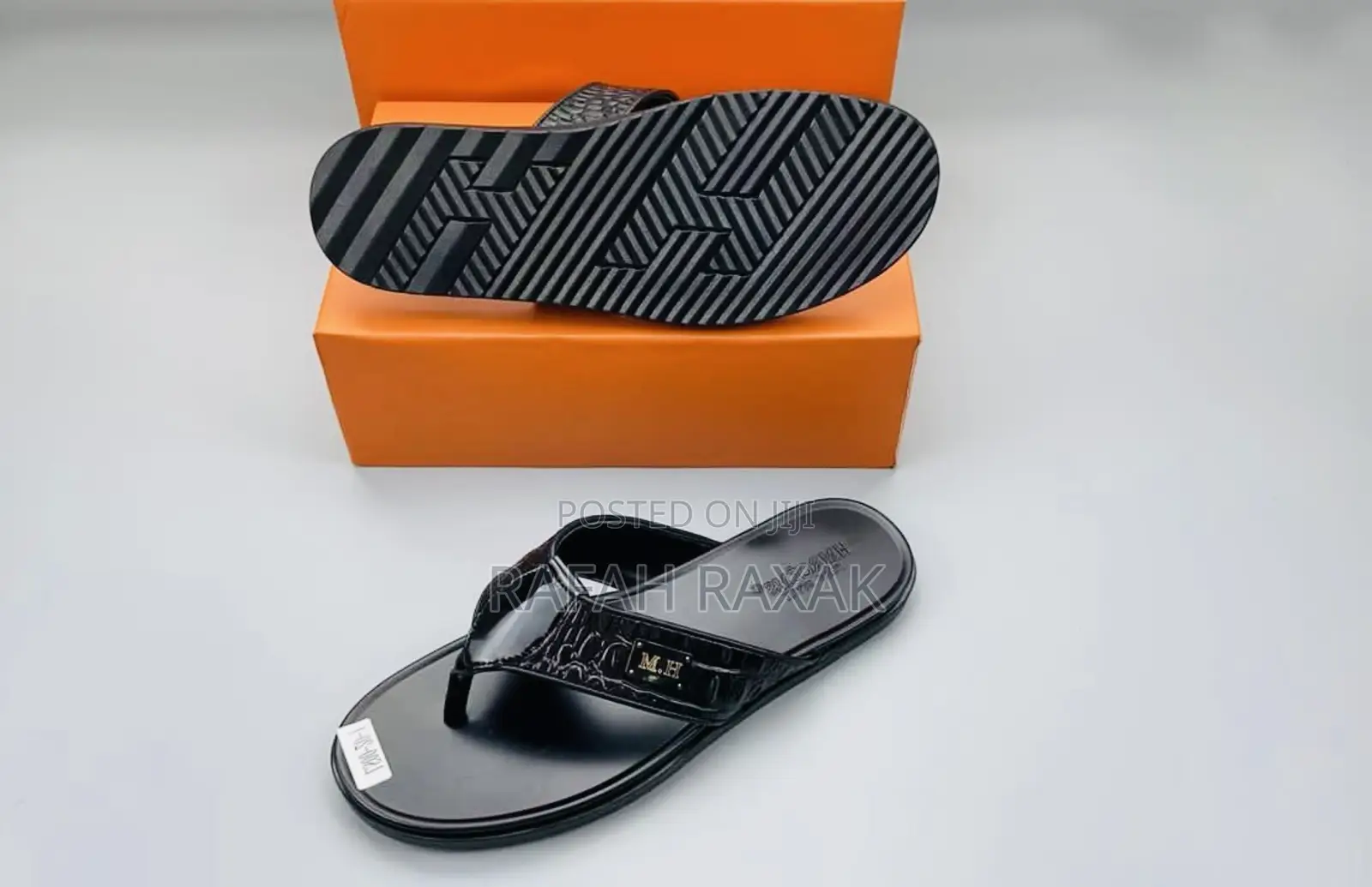 Original Classic Men’S Hermes Leather Sandals