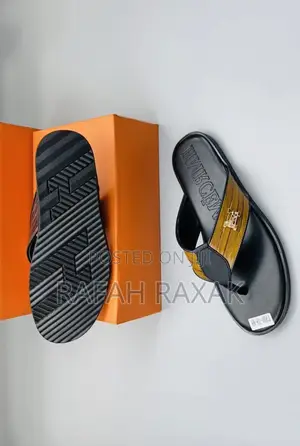 Original Classy Men’S Brown Hermes Leather Sandals
