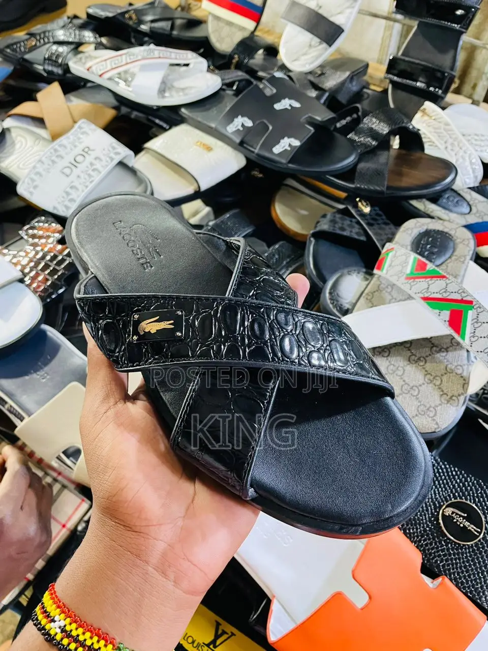 Versace Sandals. New Cross Strap