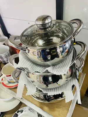 3pc Stainless Steel Serving Cookware Dishes