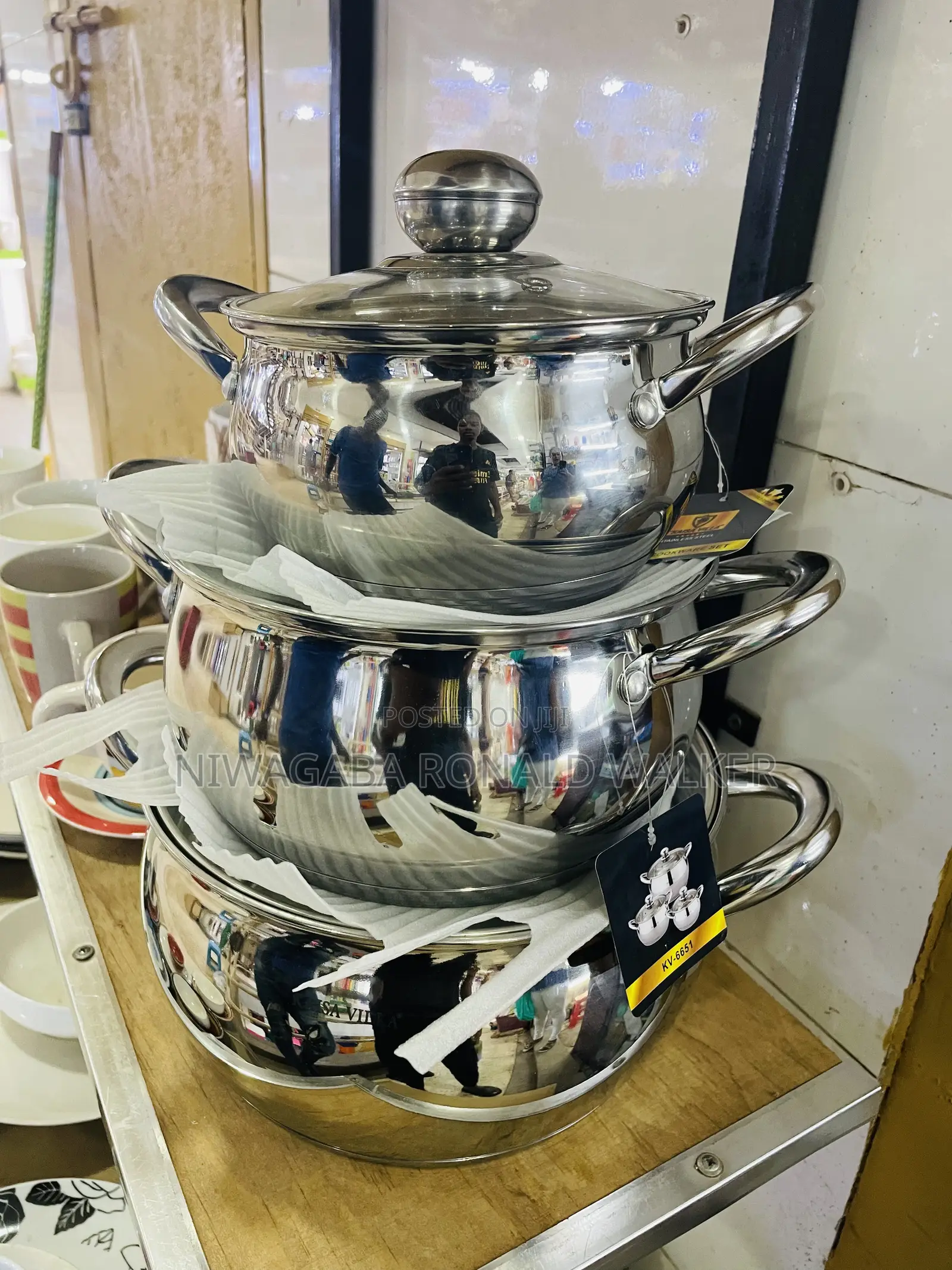 3pc Stainless Steel Serving Cookware Dishes