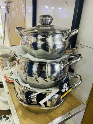 3pc Stainless Steel Serving Cookware Dishes