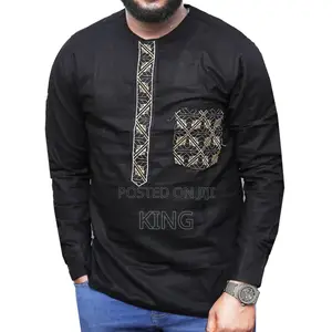 Black Kitengi Shirt. African Wear