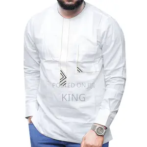 White Kitengi Shirt. Men African Wear