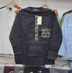 Kitengi New Black Shirt. African Wear