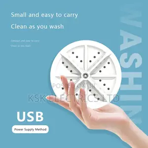 Mini Washing Machine USB Ultrasonic Rotating Turbine Washing