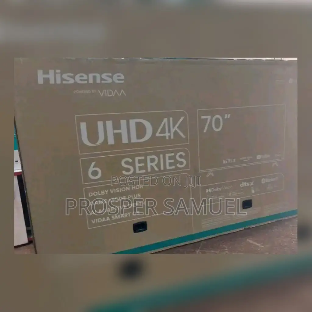 70 Inches Hisense Uhd4k Flat Screen With Inbuilt Decoder