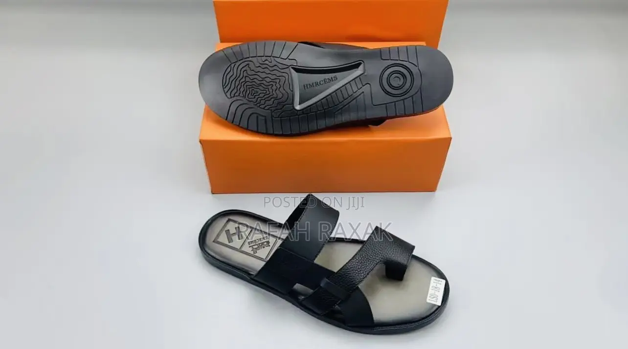 Original Men’S Classic Hermes Leather Sandals