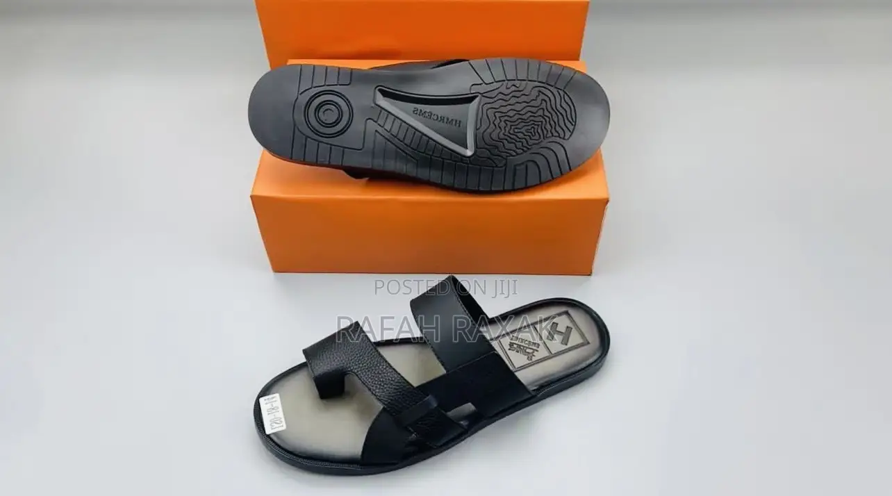 Original Men’S Classic Hermes Leather Sandals