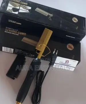 Gold Black Newest Gold Hair Comb Fast Hair Straightener