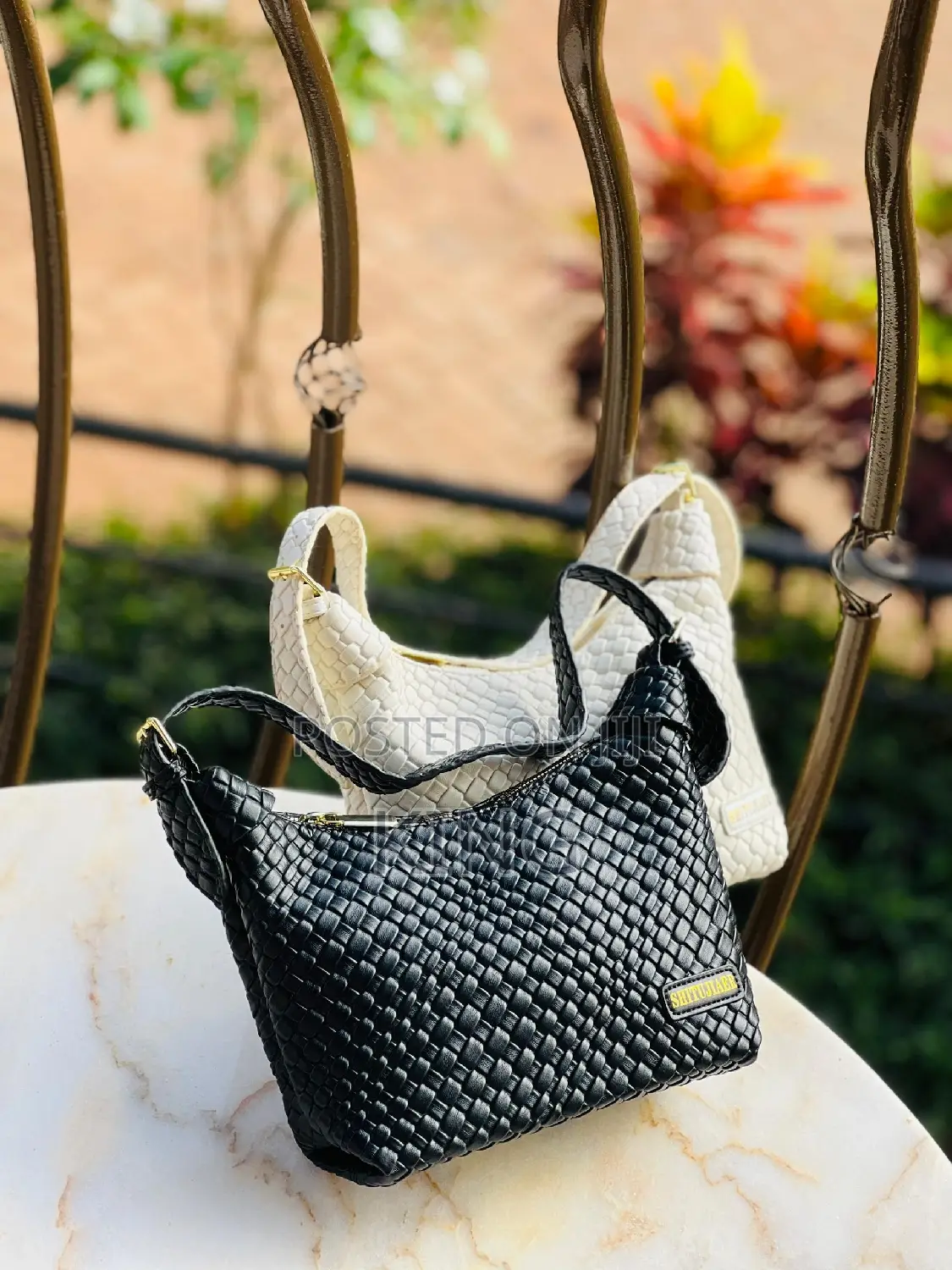 Leather Wooven Shoulder Hand Bag