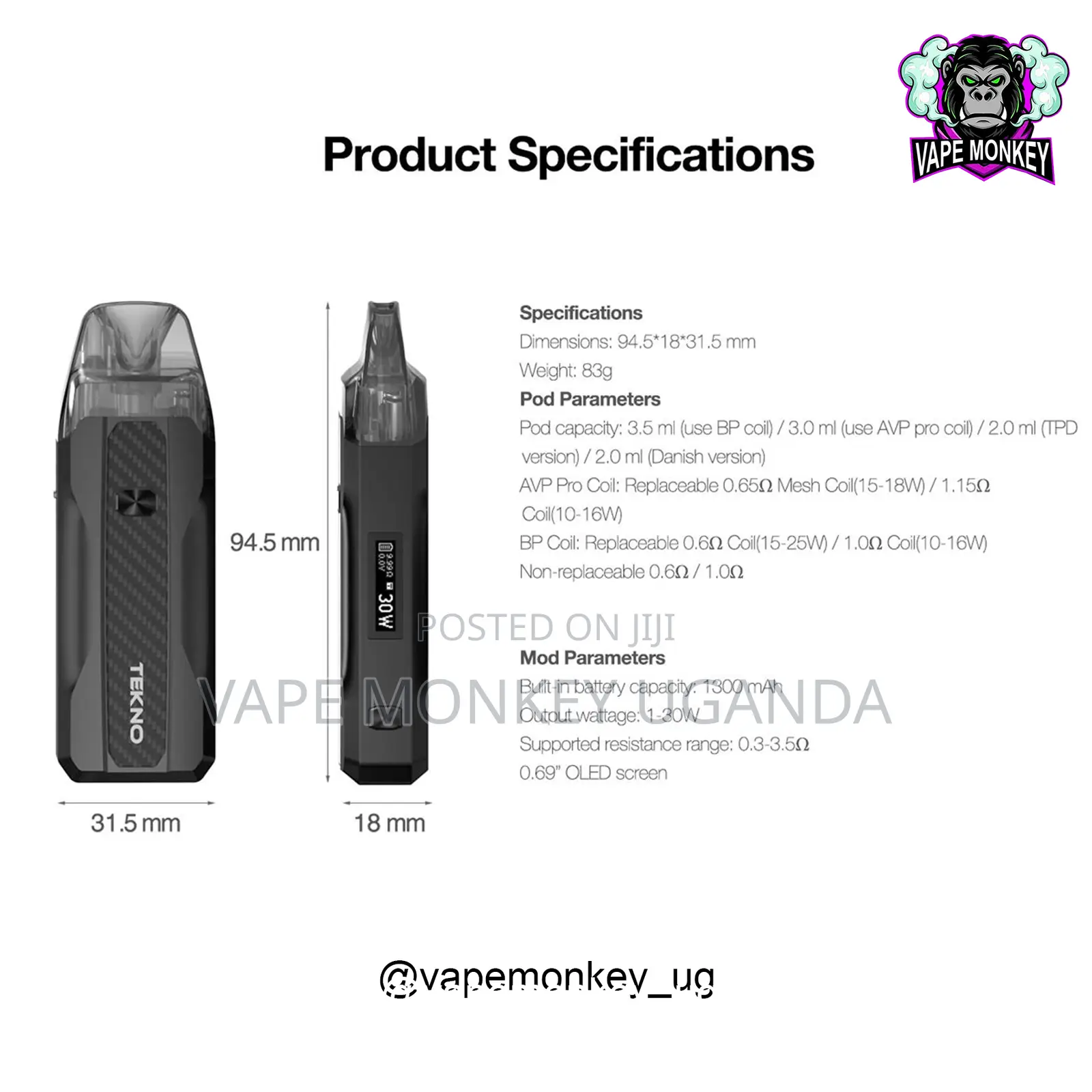 Aspire Tekno 30W Pod System
