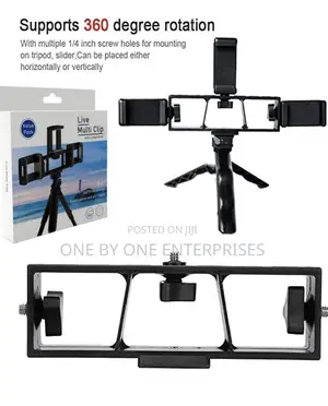 Live Multi Clip With Lamp Stand 3in1 360 Free Rotation