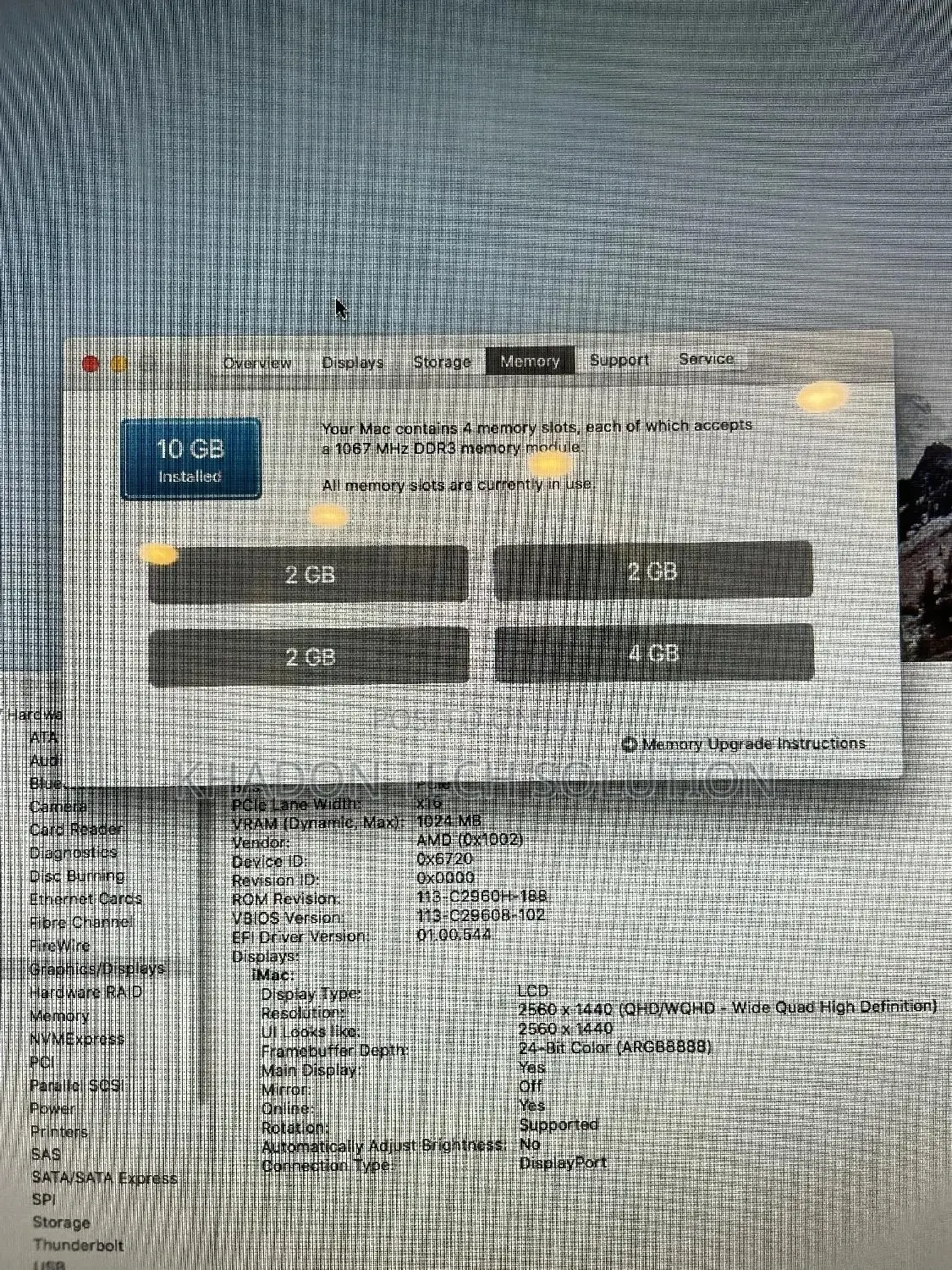 Desktop Computer Apple iMac 16GB Intel Core i7 HDD 1T