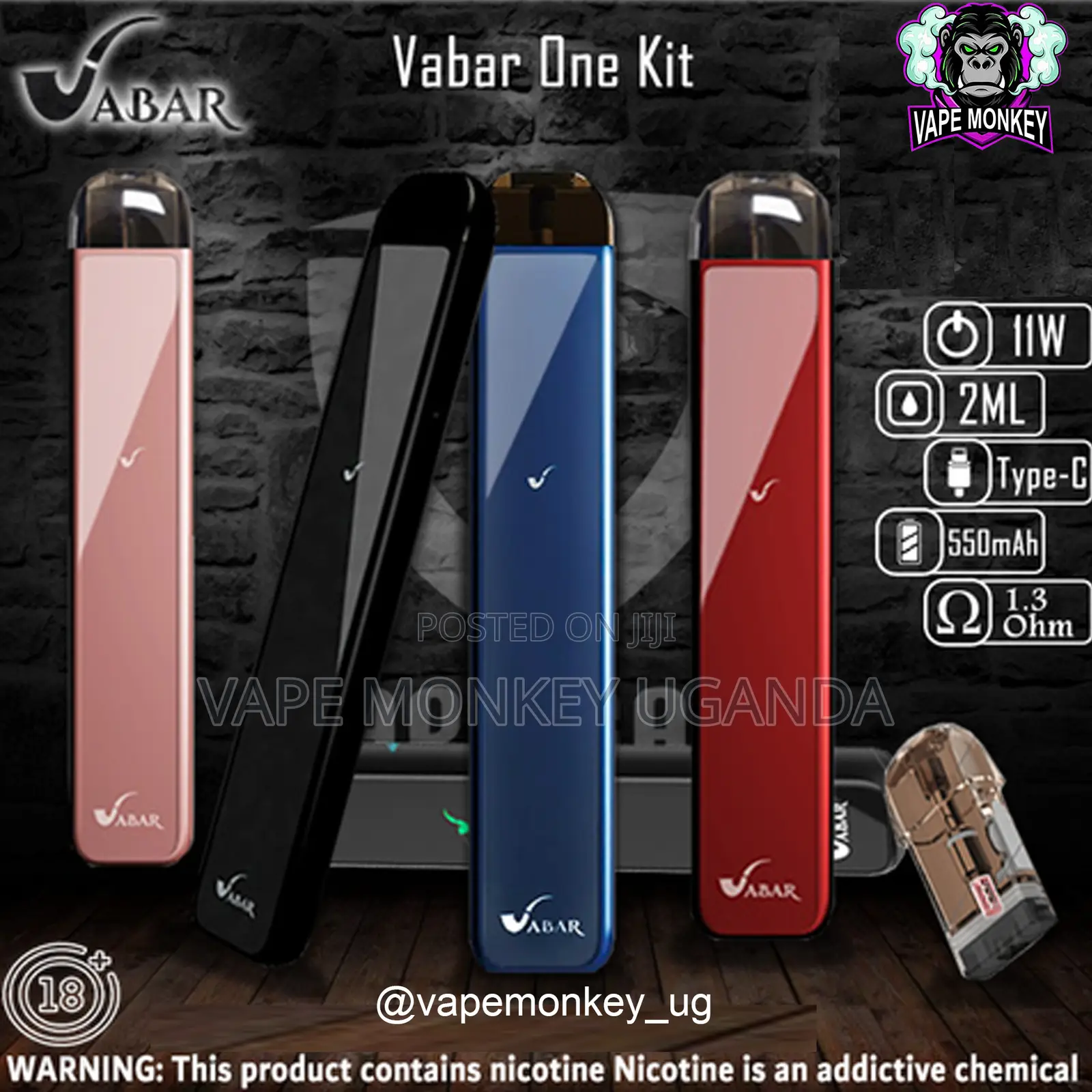 Vabar One Kit Pod System Kit 550mah