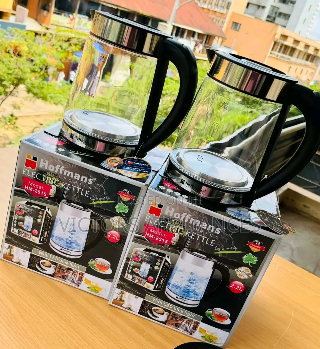 Hoffmans 2.2L Glass Kettle