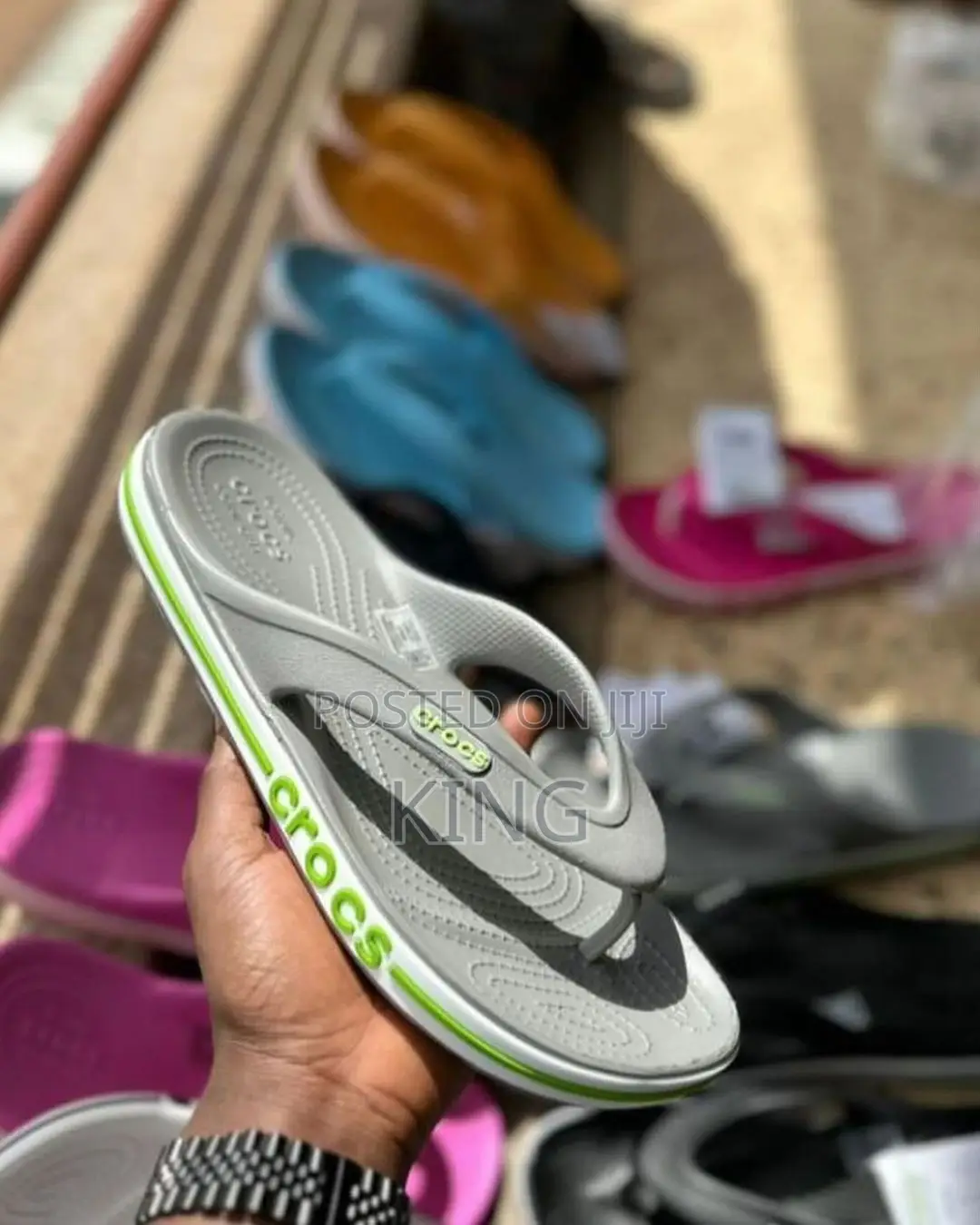 White Crocs Flip Flops. Sandals. Order Now