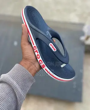 Crocs Flip Flops. Navy Blue and Black