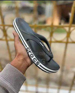 Crocs Flip Flops. Navy Blue and Black
