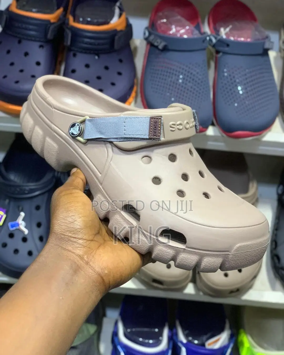 Icon Leather Crocs. Brown Light