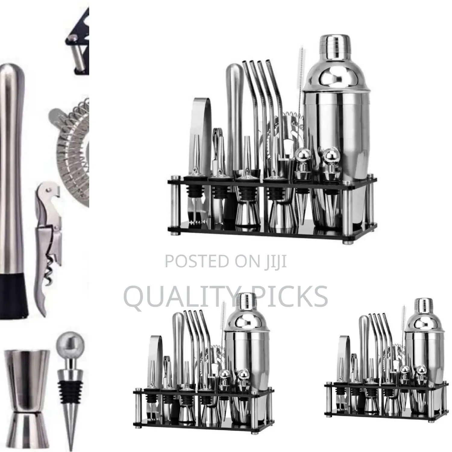 Stainless Steel Cocktail Shaker Bottle Set
