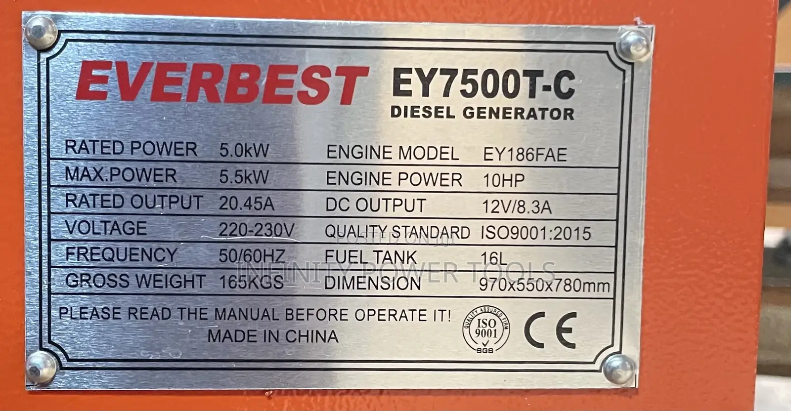 Diesel Generator Everbest 5.5kw