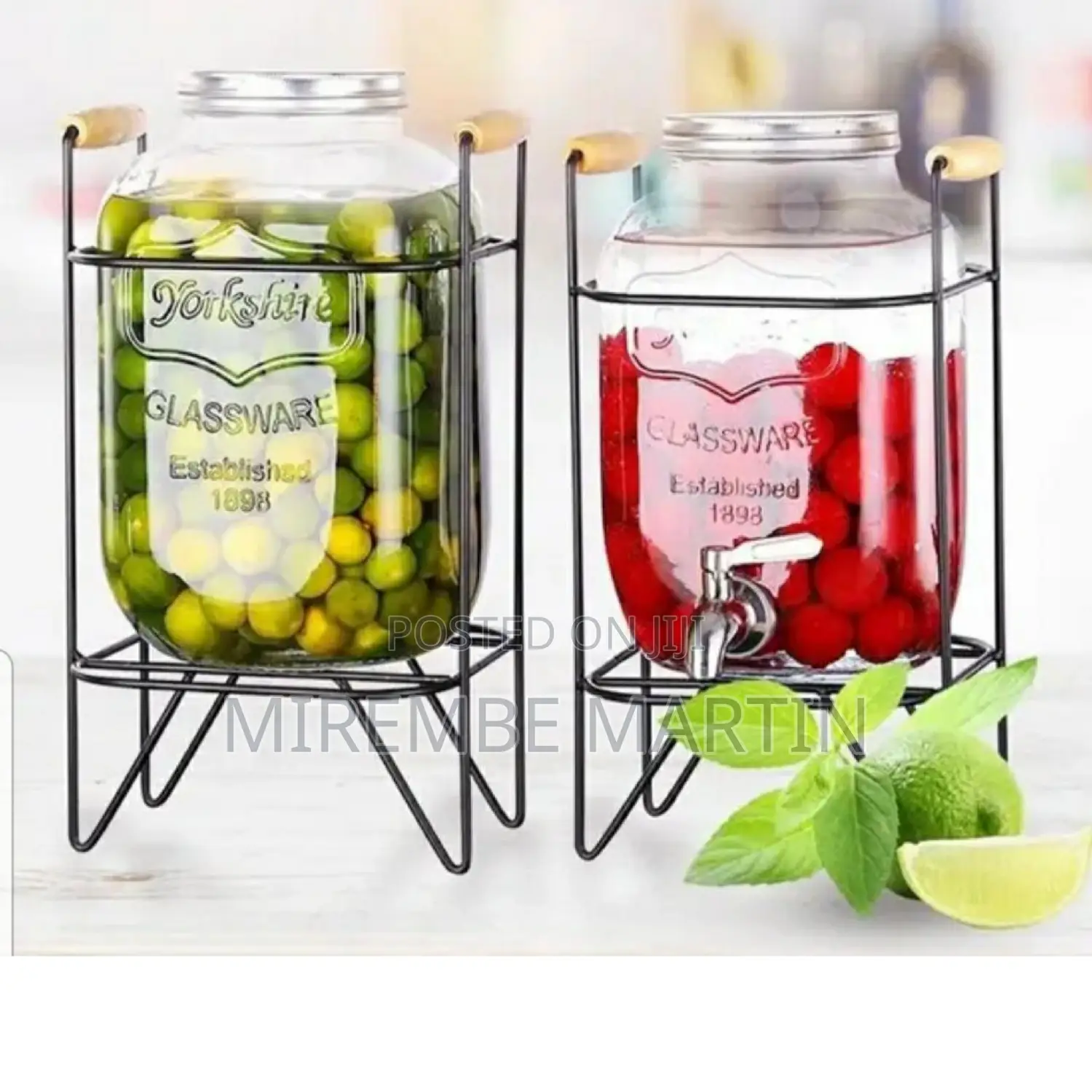Twin Glass Beverage Dispenser.