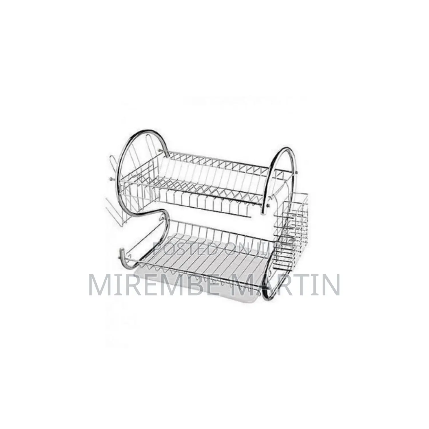 Stainless Steel 2 Tier Dish Drainer Rack.