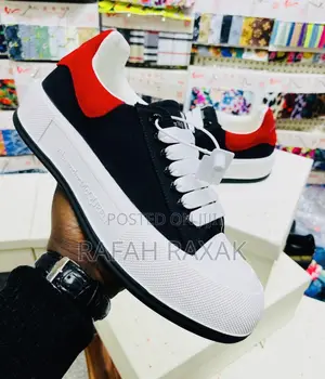 Original Alexander McQueen Black Red Designer Sneakers