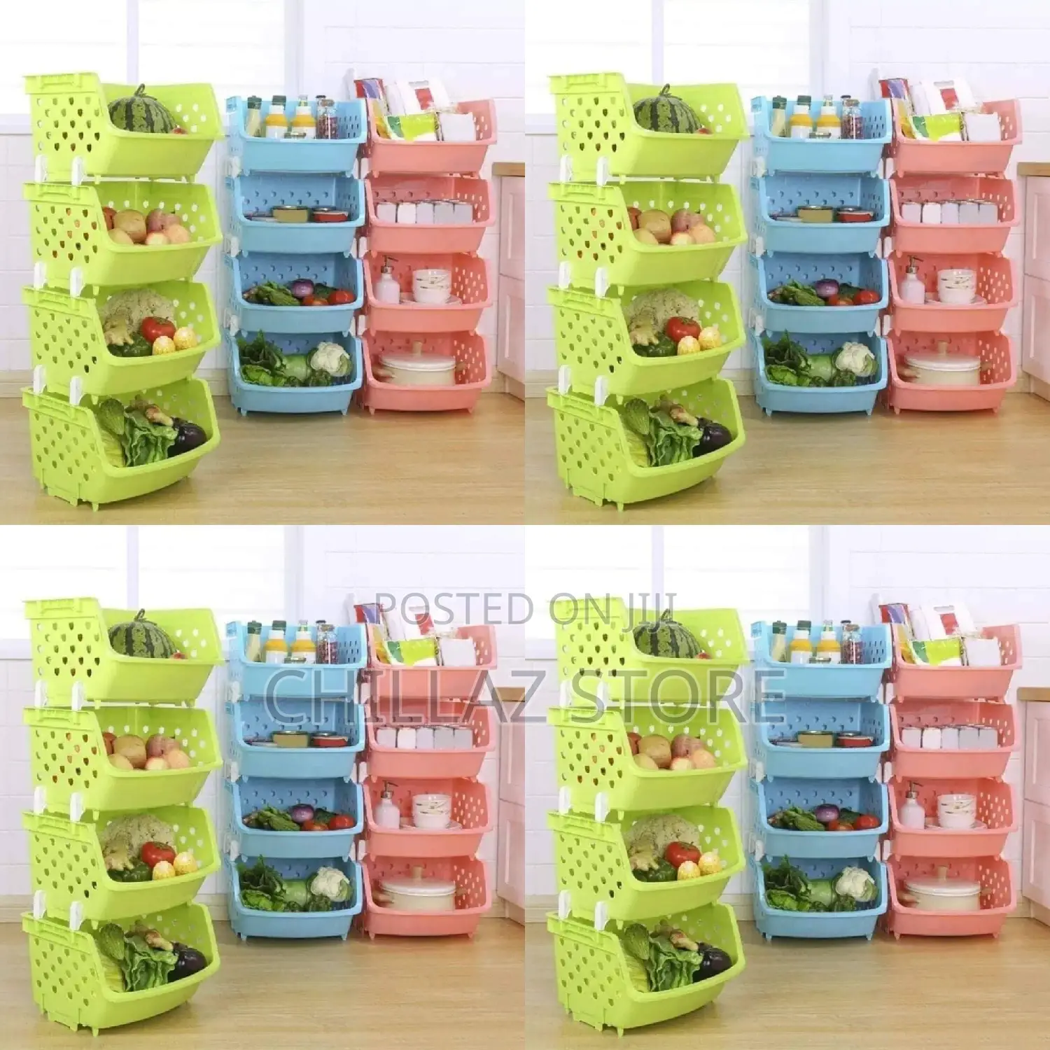 Kitchen Plastic Storage Rack