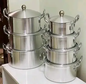 7pieces of Aluminum Cooking and Serving Pots