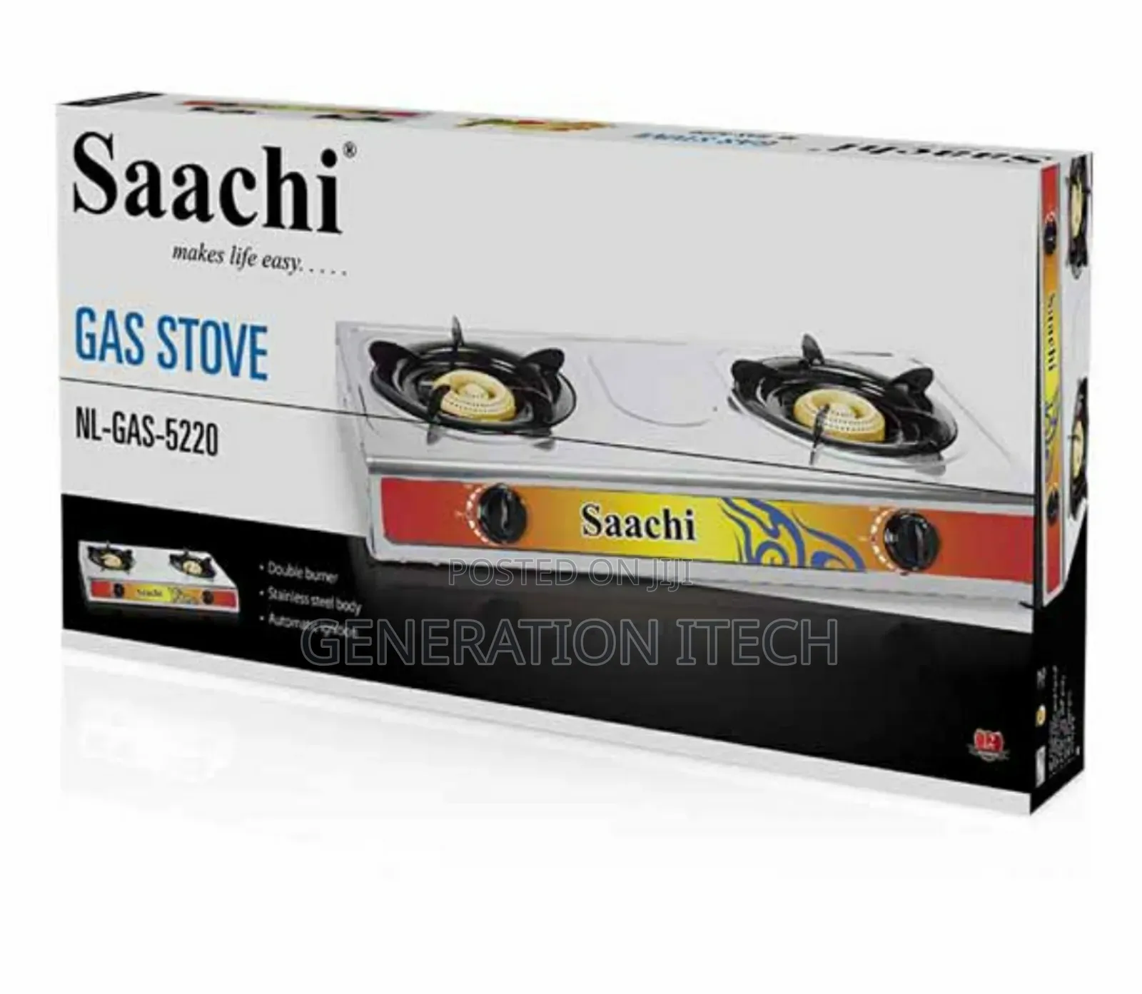 Saachi Double Gas Stove – NL-GAS-5220