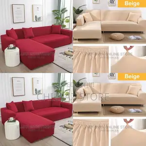 Elastic L Shaped Sofa Cover