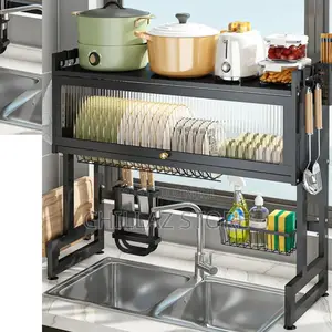 Metallic Over the Sink Rack Organizer