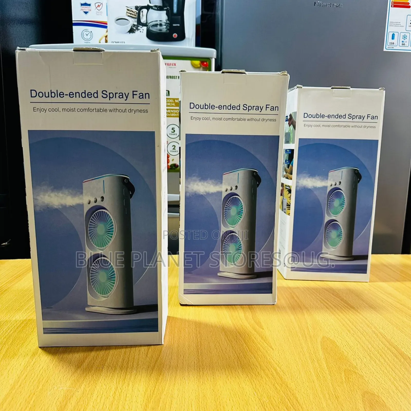 Portable Double Ended Spray/Mist Fans \\ RECHARGEABLE.
