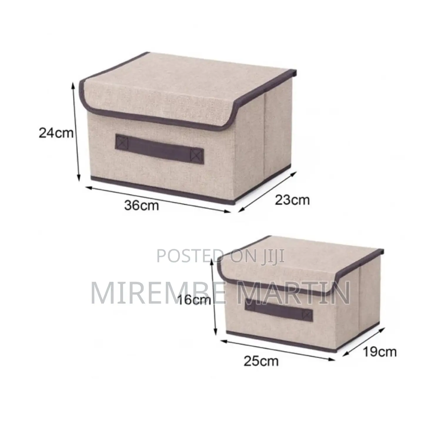 2 PCS Fabric Storage Boxes.