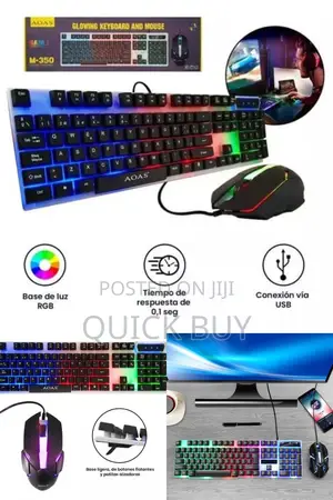 Glowing Gaming Key Board Mouse Combo