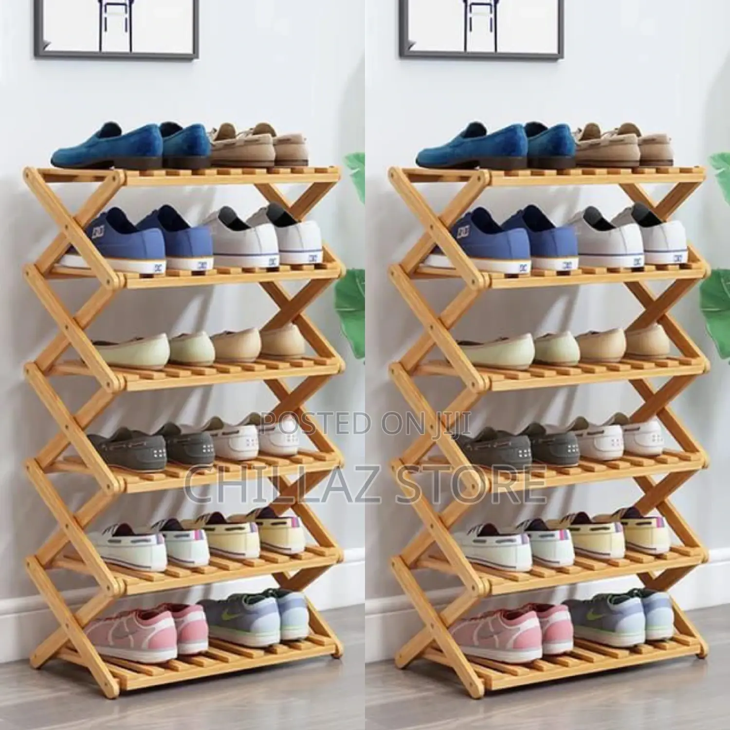 Adjustable Wooden Shoe Rack