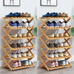 Adjustable Wooden Shoe Rack