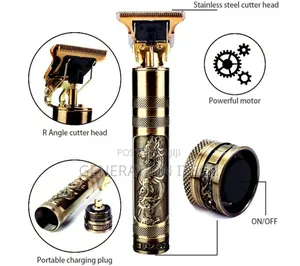 Rechargeable Metal Hair Clipper- Gold
