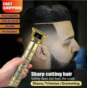 Rechargeable Metal Hair Clipper- Gold