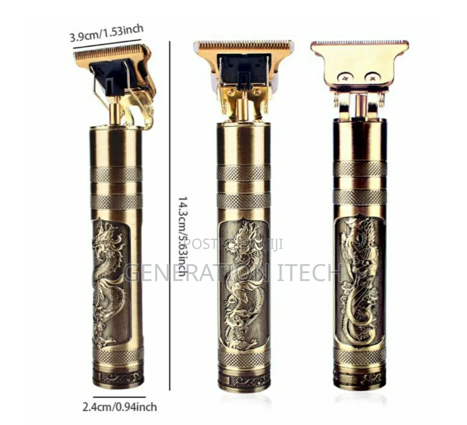 Rechargeable Metal Hair Clipper- Gold