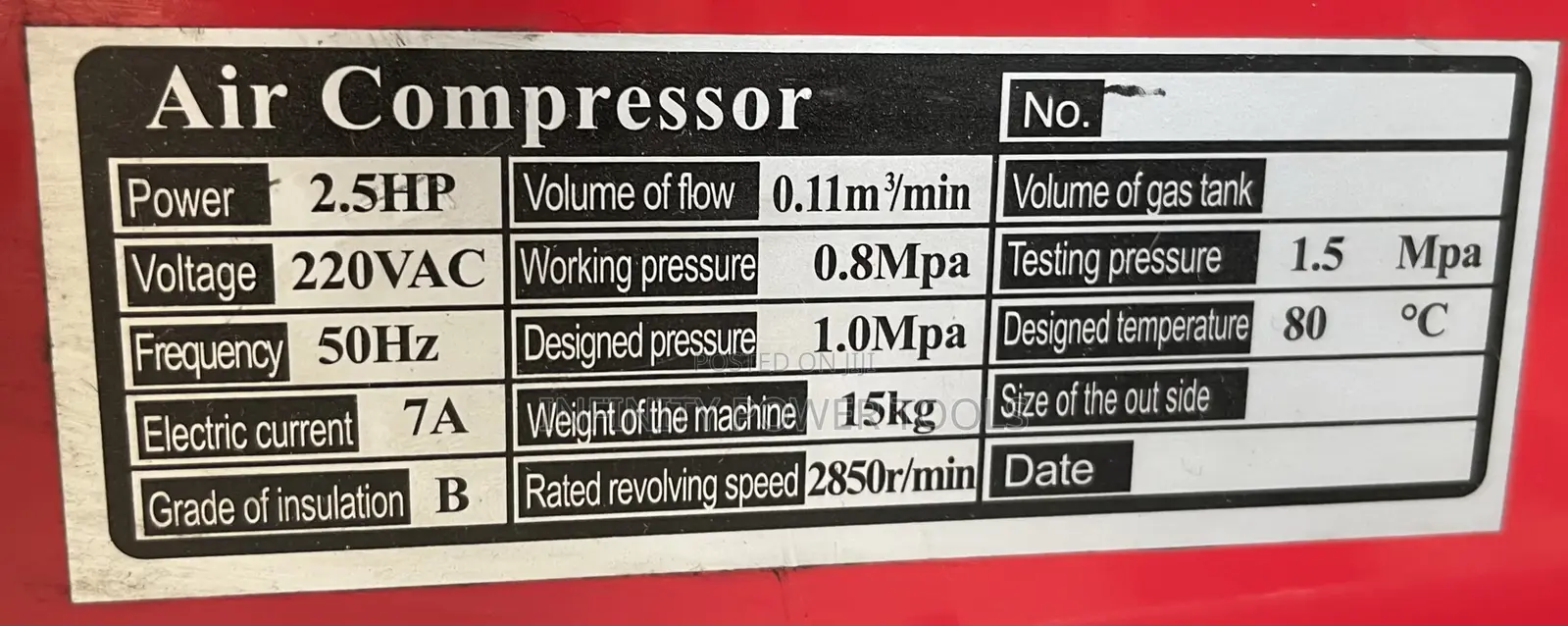 Luotian Compressor 25l Normal