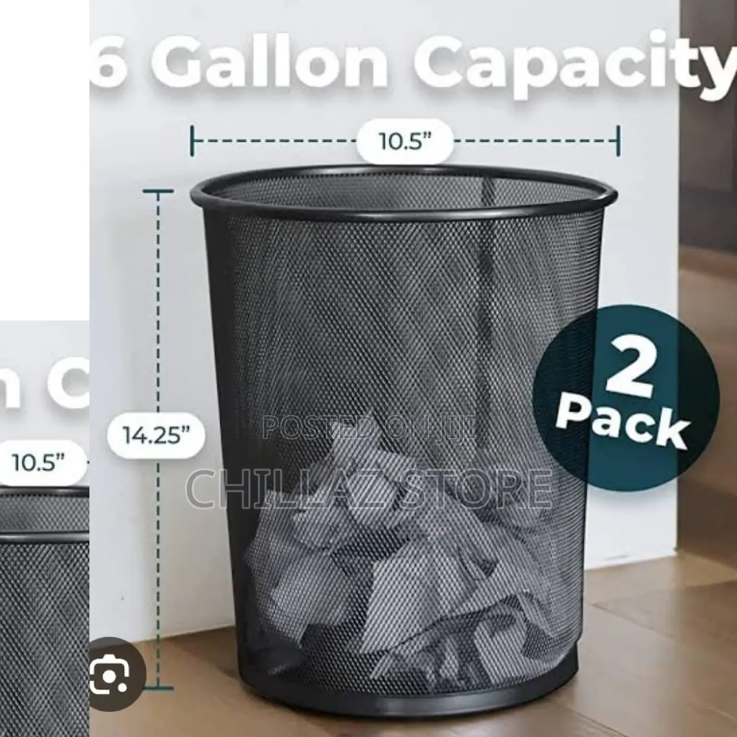 Stainless Office Trash Can