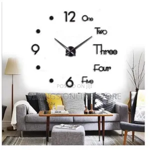 70*63CM 3D DIY Silent Sticker Wall Clock